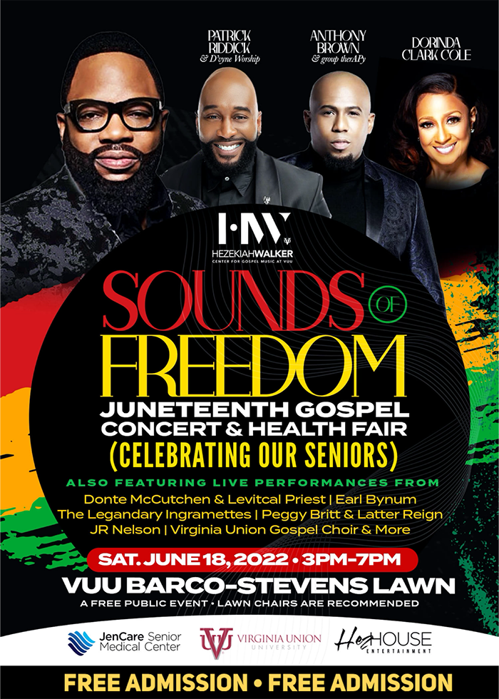 Sounds of Freedom Free Gospel Concert Saturday, June 18